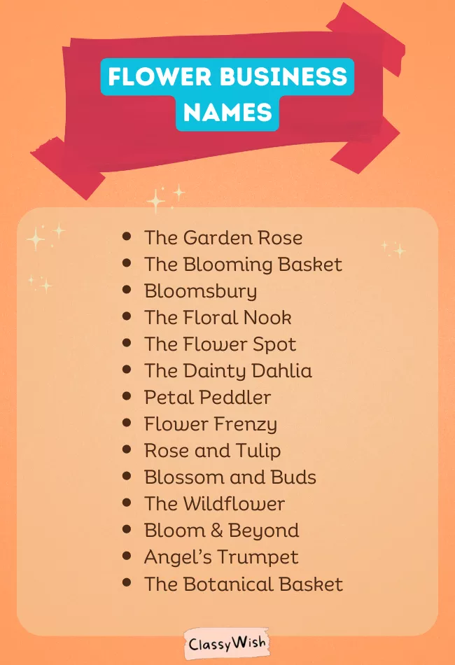 Flower Business Names