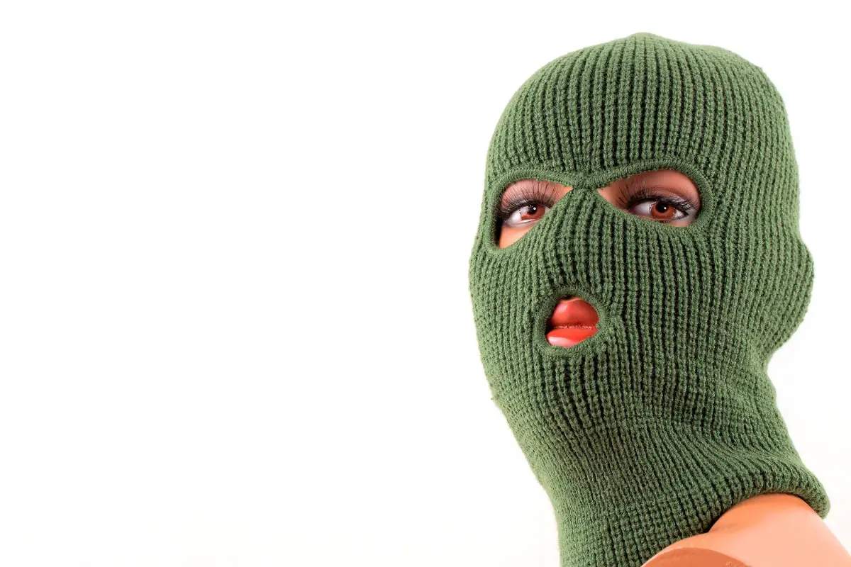 Green balaclava mask