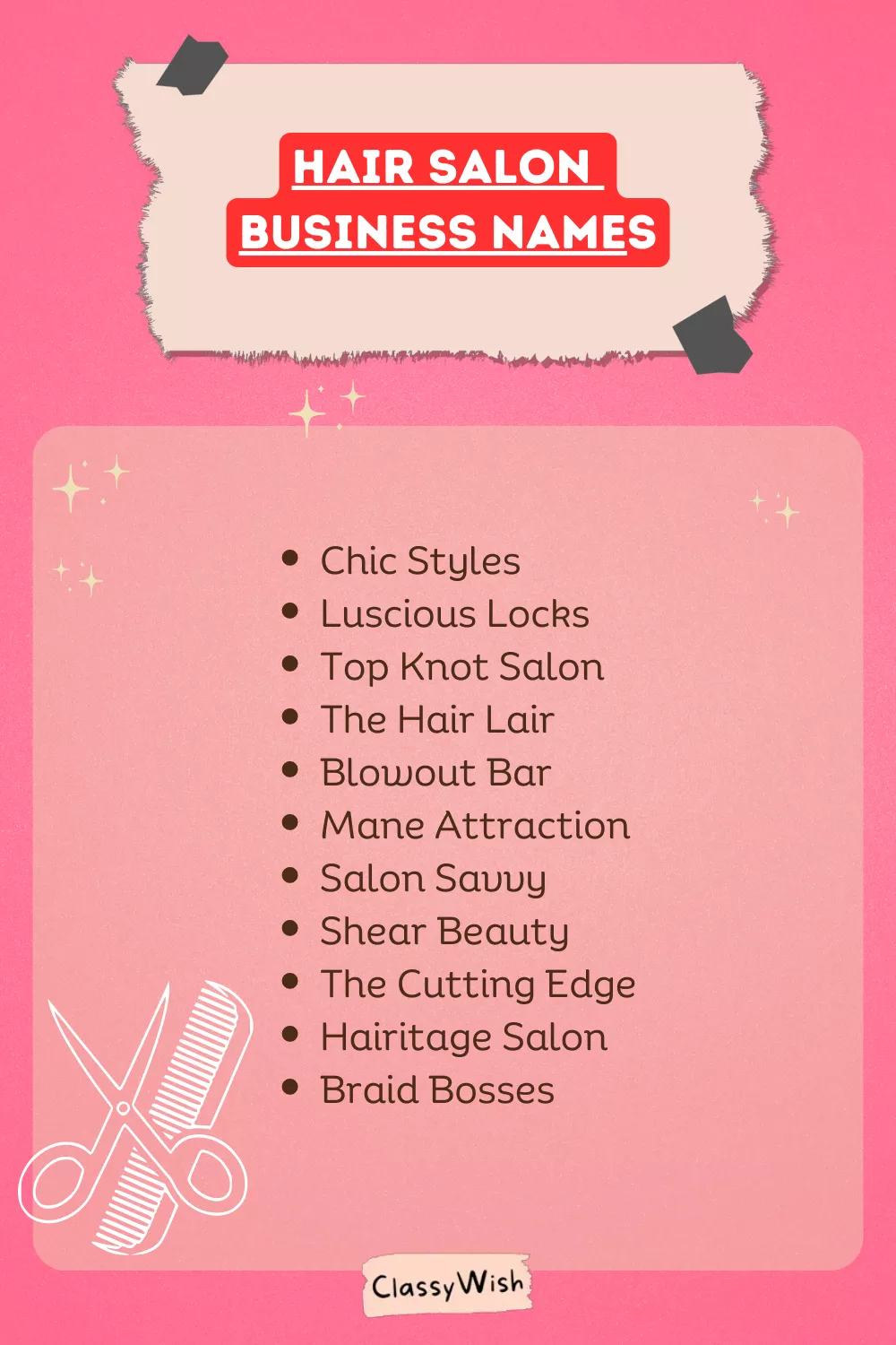hair salon business names