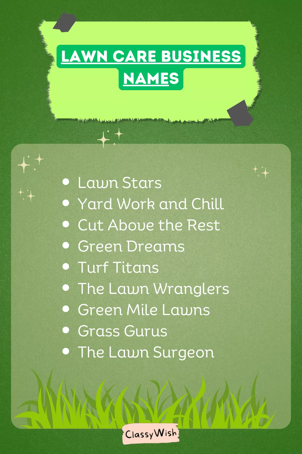 lawn care business names